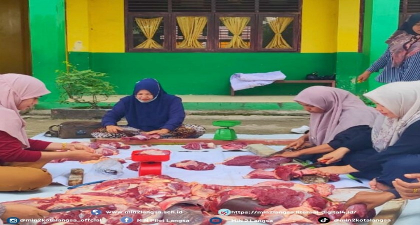 MIN 2 Langsa Laksanakan Ibadah Qurban, Tanamkan Nilai Kepedulian Sejak Dini